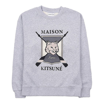 MAISON KITSUNE Frauen College Fox Print Komfort Mantel LW00306KM0307 LGM 73538580