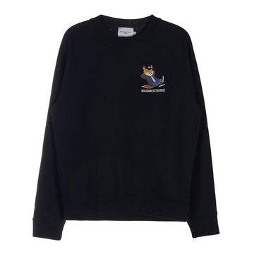 MAISON KITSUNE メンズドレスドフォックスプリントスウェットシャツ JM00331KM0001 BK 73538894