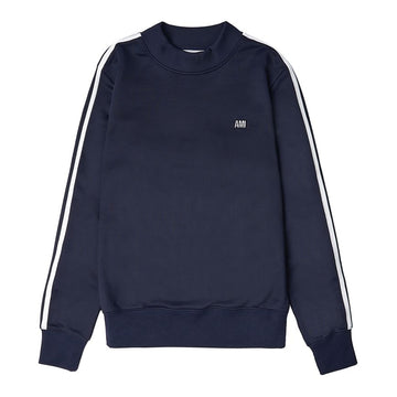 AMI Men's Stripe Sleeve Logo Sweatshirt HSW018 JE0005 491 73538932