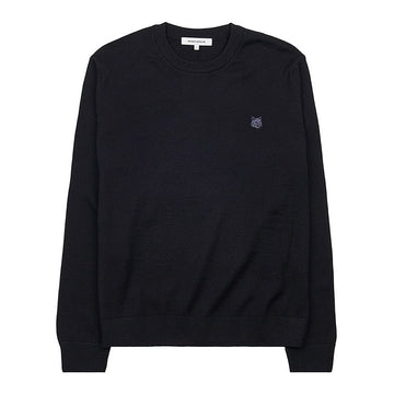 MAISON KITSUNE LM00811KT1036 BK メンズ フォックスヘッド パッチ ニット 73539093