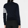 THOM BROWNE Damen schräg geschnittenes Sweatshirt Grau (FJT002A 00535) / Navy (FJT002A 00535) 73762147 [P]