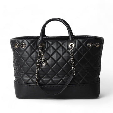 CHANEL ラムスキン キルティング キャビア コイン ショッパーバッグ/32119-1 73812888