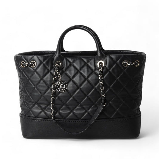 CHANEL ラムスキン キルティング キャビア コイン ショッパーバッグ/32119-1 73812888