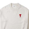 AMI Unisex Heart Logo Knit 016 175 73910780 [P]