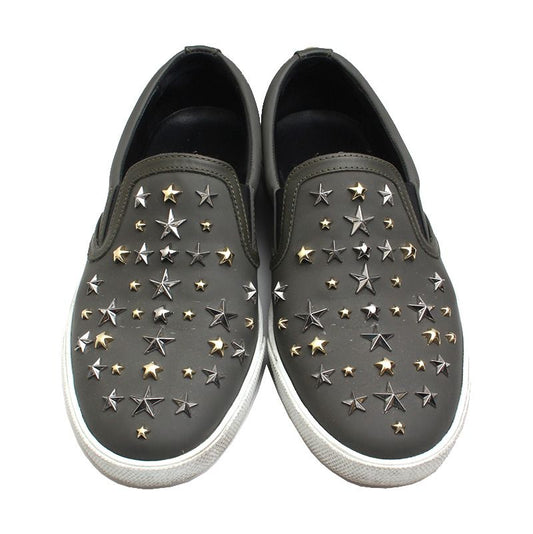 JIMMY CHOO スター スタッズ チャコールグレー スリッポン 36.5 73921820