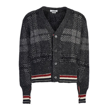 THOM BROWNE Männer Tartan Karo Woll Cardigan 73983037