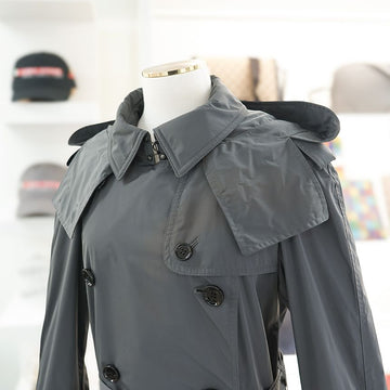 BURBERRY エンバーフォードトレンチコート ダークグレー ポリエステル 80735081 74148114