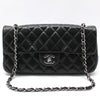 CHANEL Schwarze Lammleder Silberne Klassische Baguette Ketten Schultertasche 74209456 [P]