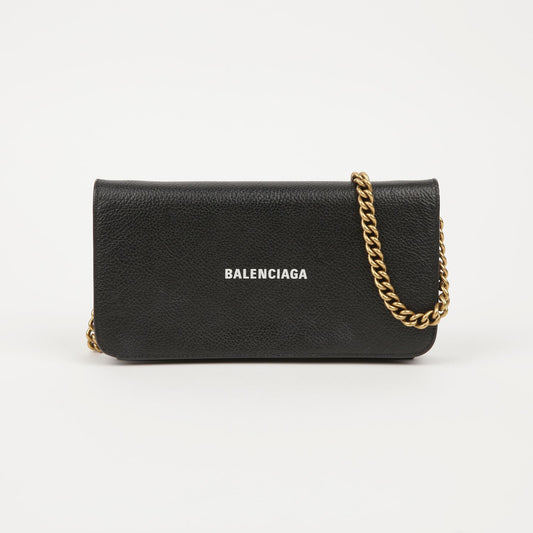 BALENCIAGA 593784 ロゴ チェーン 財布 兼 クロスバッグ 95802177