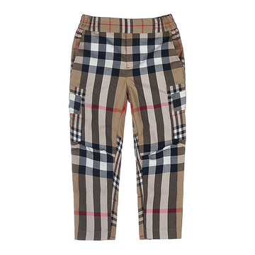 BURBERRY コントラストチェックコットンカーゴパンツ (12-14) A7028 74791677
