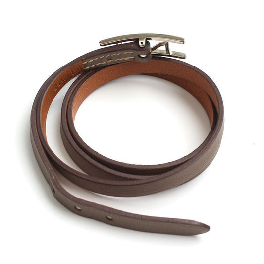 Hermes Brown Hapi 3 Row Strap Bracelet R Stamp 74938104
