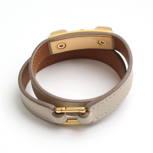 Hermes Medor Oatmeal Double Strap Bracelet T Stamp 74939106