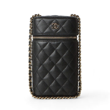 CHANEL Caviar Vanity Cosmetic Phone Holder Crossbody Bag/32159 74965797