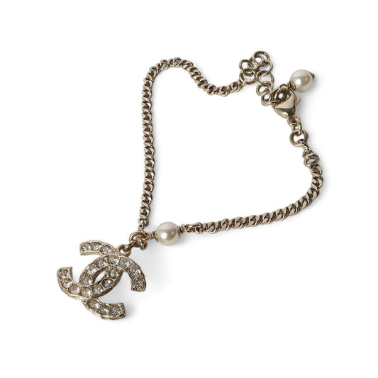 CHANEL AB6504 CC Logo Crystal Bracelet 32168-3 75044447