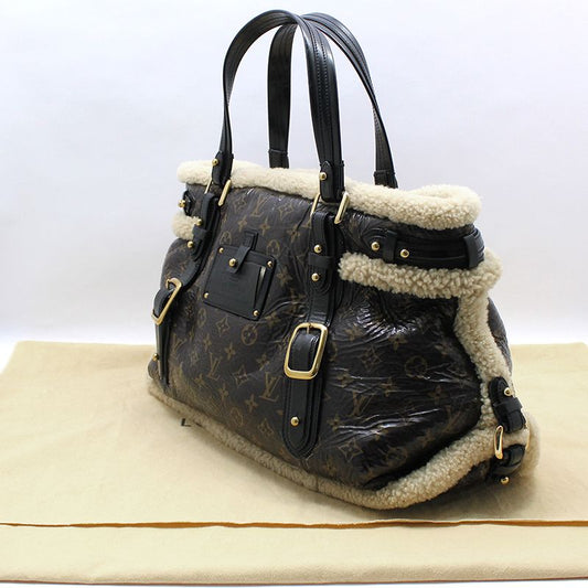 LOUIS VUITTON M95573 Monogram Shearling Thunder Mouton Tote Bag 75060047