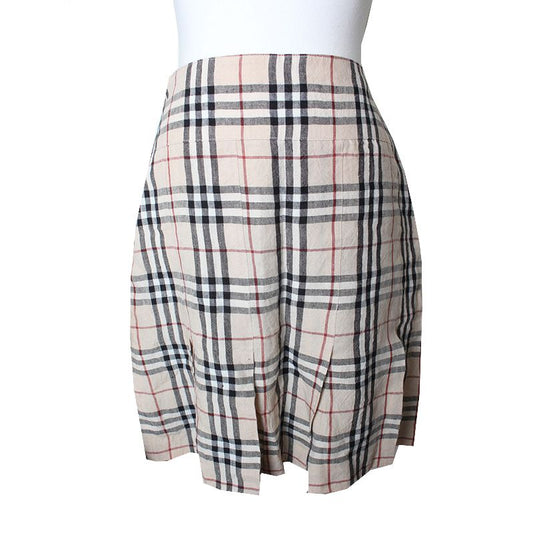 Burberry Beige Check Slit Skirt 55, 66 75080990