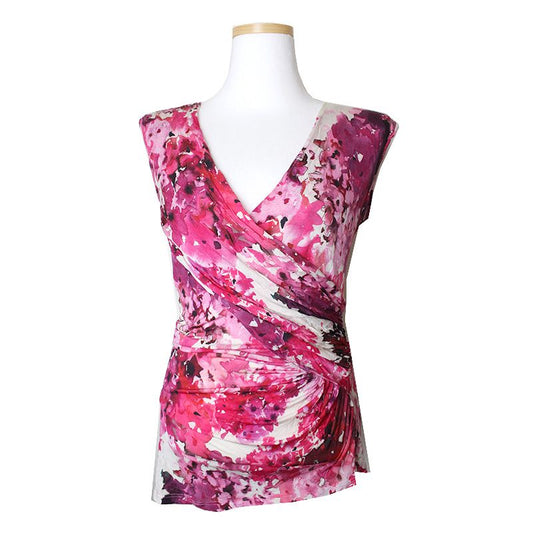 MaxMara Magenta Draped Tank Top 55 75128072