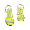 MANOLO BLAHNIK マノロ・ブラニク ネオンイエロー サンダルヒール 35 75162079 [P]