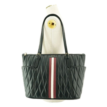 BALLY 女性用新型ショルダーバッグ ダミラ QT キルティング ブラック レザー ミディアム ショッパーバッグ 75375526