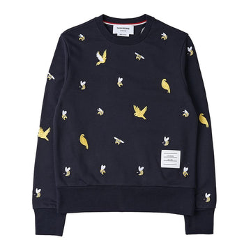 Thom Browne Women's Loopback Bird and Bee Sweatshirt FJT255E 06931 415 75412983