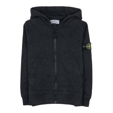 Stone Island Patch Cotton Hooded Zip-Up (For Boys) V0029 75414013