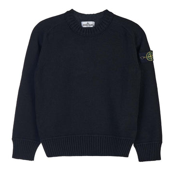 STONE ISLAND 男の子 ワッペン パッチ ニット セーター 7716515A2 V0029 (6-8) 75414071