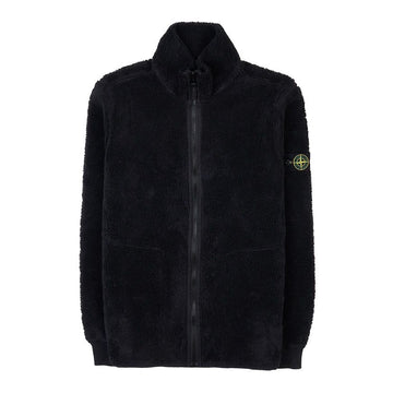 STONE ISLAND Wappen Patch Fleece Zip-Up Jacket (Erwachsenen tragbar) 75414243
