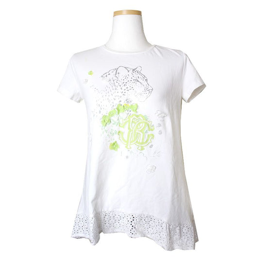 Roberto Cavalli White Applique T-Shirt 44 75416446