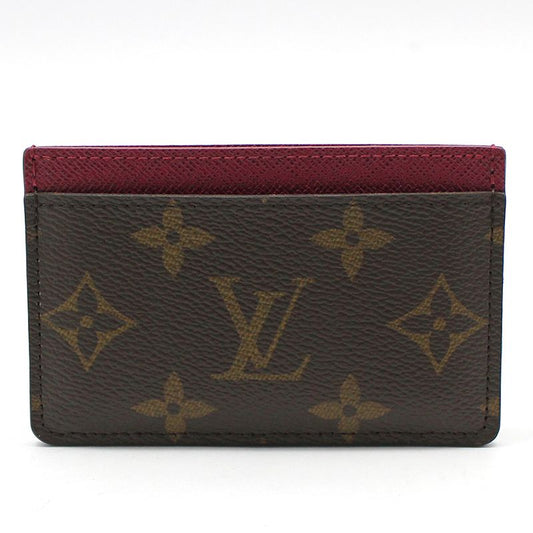 Louis Vuitton Monogram Fuchsia Leather Card Holder M60703 75448350