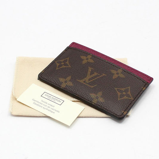 Louis Vuitton Monogram Fuchsia Leather Card Holder M60703 75448350