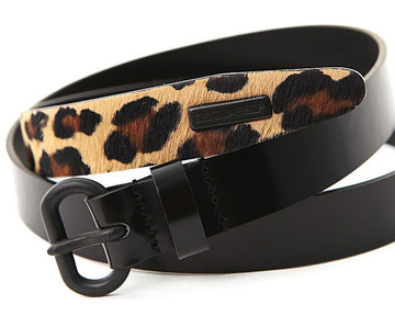 Dsquared2 Black Metal Buckle Hoppy Coating Skinny Belt BE1001 V022 62 75450009