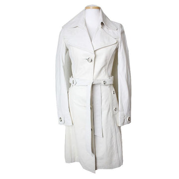 Dolce & Gabbana White Goatskin Long Coat 44, 55 75479425