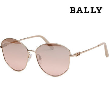 BALLY Sonnenbrille BY0103H 28T Metall Übergröße Pink Runde 75776971