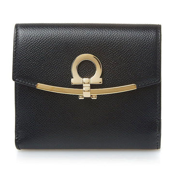 SALVATORE FERRAGAMO Damen Gancio Snap Verschluss Französische Brieftasche 22 C877 NERO 0673998 75826066