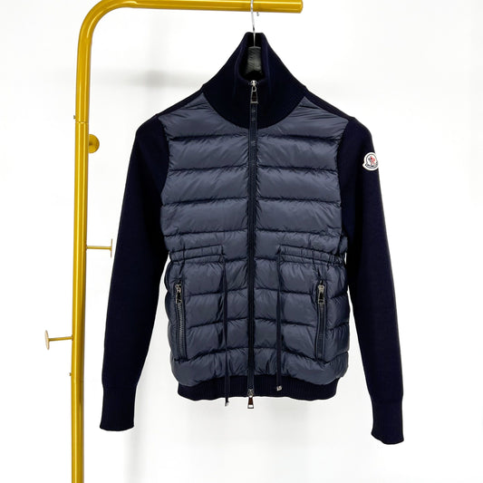 MONCLER モンクレール レディース ニットパディング ジップアップ カーディガン ネイビー 75826487