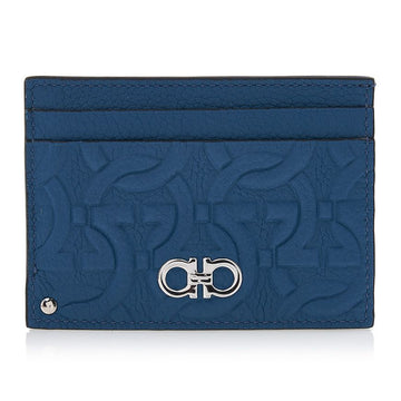 Salvatore Ferragamo Men's Gancini Cardholder 66 1121 Denim 0758019 75828396