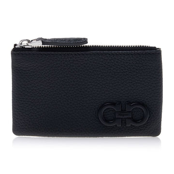 Salvatore Ferragamo Men's Double Gancini Coin Purse NERO 0758062 75828533