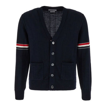 Thom Browne 24SS Arm Band Relax Fit V-Neck Cardigan Navy MKC519A Y1002 415 75833042