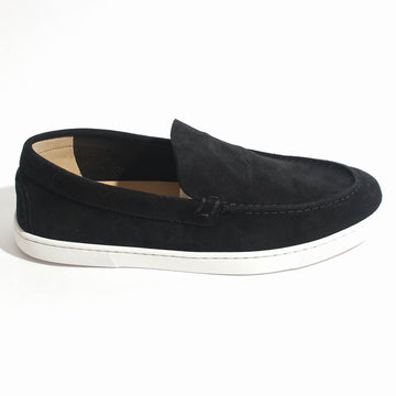 Christian Louboutin Logo Suede Loafer Slip-On Black 1230960 BK01 75921195