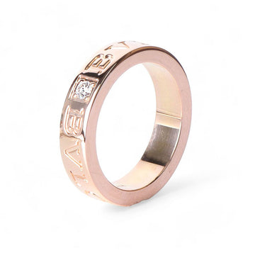 Bulgari New BB Pink Gold 1P Diamond Ring 6 (32178-3) 75927681