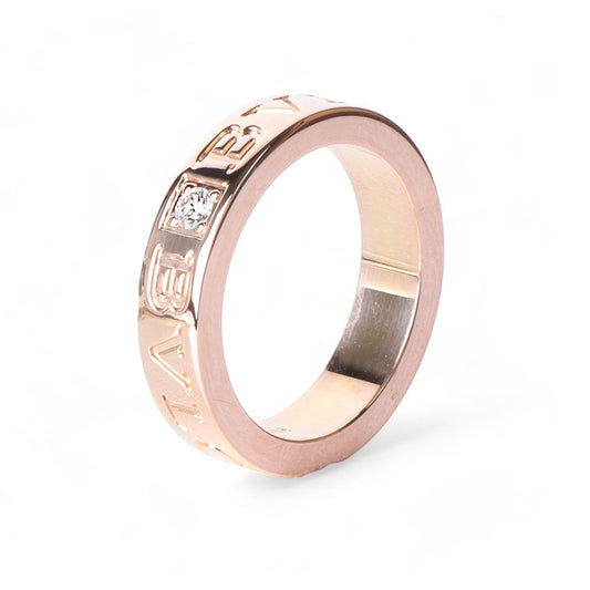 Bulgari New BB Pink Gold 1P Diamond Ring 6 (32178-3) 75927681