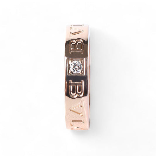 Bulgari New BB Pink Gold 1P Diamond Ring 6 (32178-3) 75927681