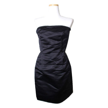 DOLCE & GABBANA Schwarzes Satin-Röhrenkleid 44 76014855
