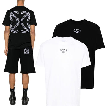 OFF WHITE ペイズリー ロゴ Tシャツ 76017433