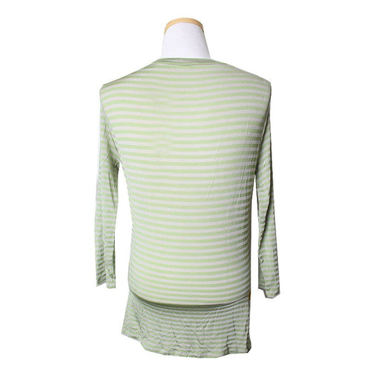 MAXMARA Jaune-Grün gestreifte T-Shirt 44, 55 76045034