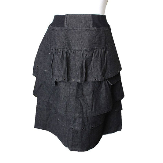 Other Brand Hiroko Bis Charcoal Gray Denim Skirt 44, 55 76046181