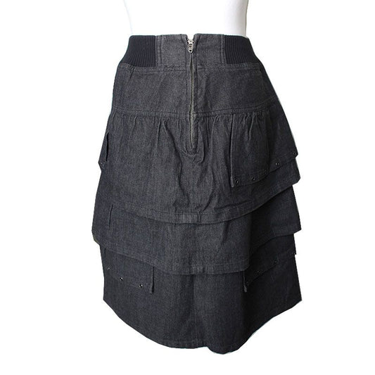 Other Brand Hiroko Bis Charcoal Gray Denim Skirt 44, 55 76046181