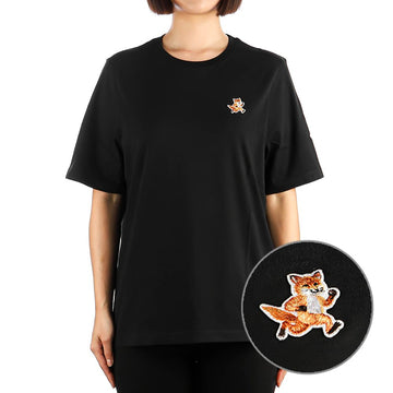 MAISON KITSUNE Damen T-Shirt mit kurzen Ärmeln aus der Kollektion 24SS (MW00119KJ0008) in Schwarz 76083278