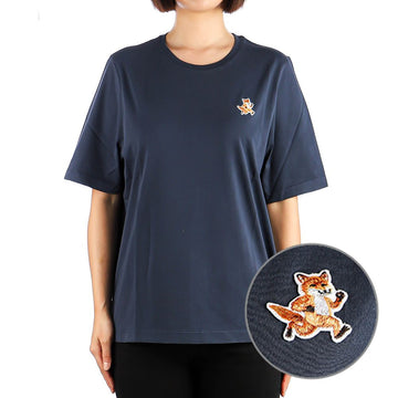 MAISON KITSUNE 24SS 女性 スピーディ フォックス 半袖 Tシャツ INK BLUE MW00119KJ0008 76083282
