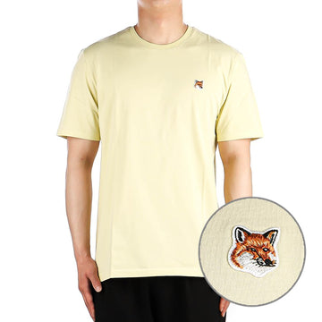 MAISON KITSUNE 24SS Foxhead T-Shirt für Herren in Chalk Yellow, LM00104KJ0008 76083301
